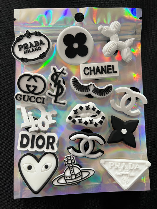 White and black charms