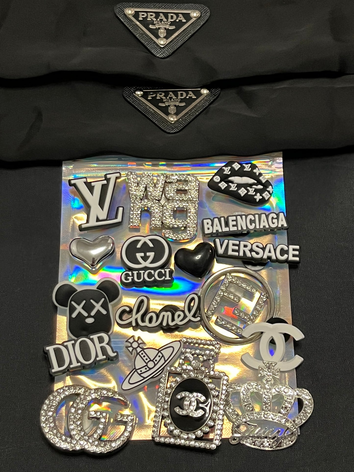 Black charms and straps bundle