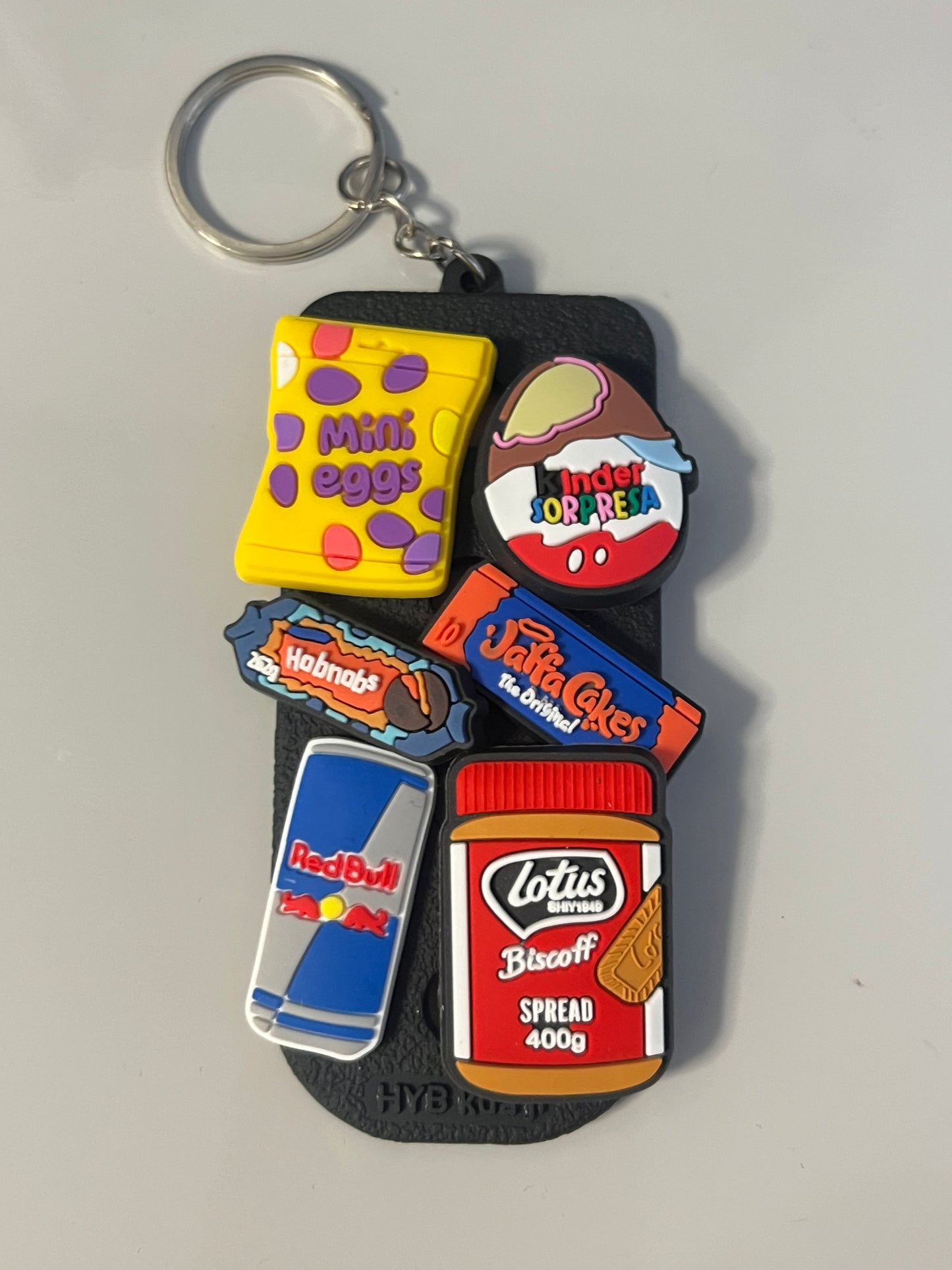 Black keyring with charms