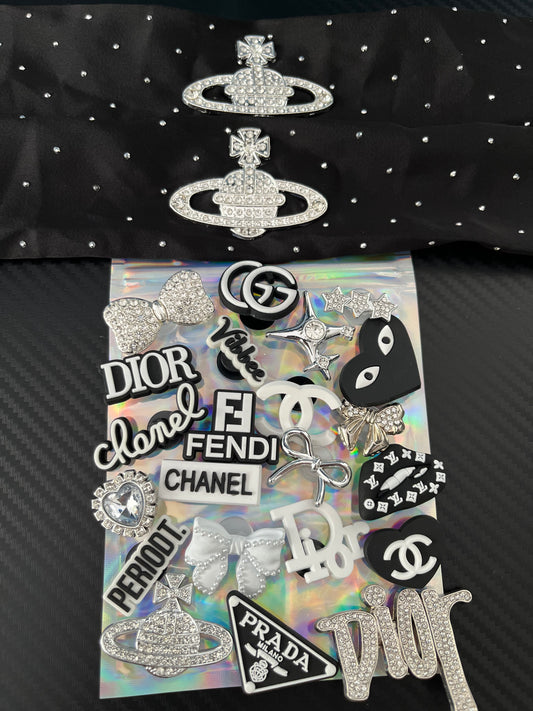 Black sparkle straps complete bundle