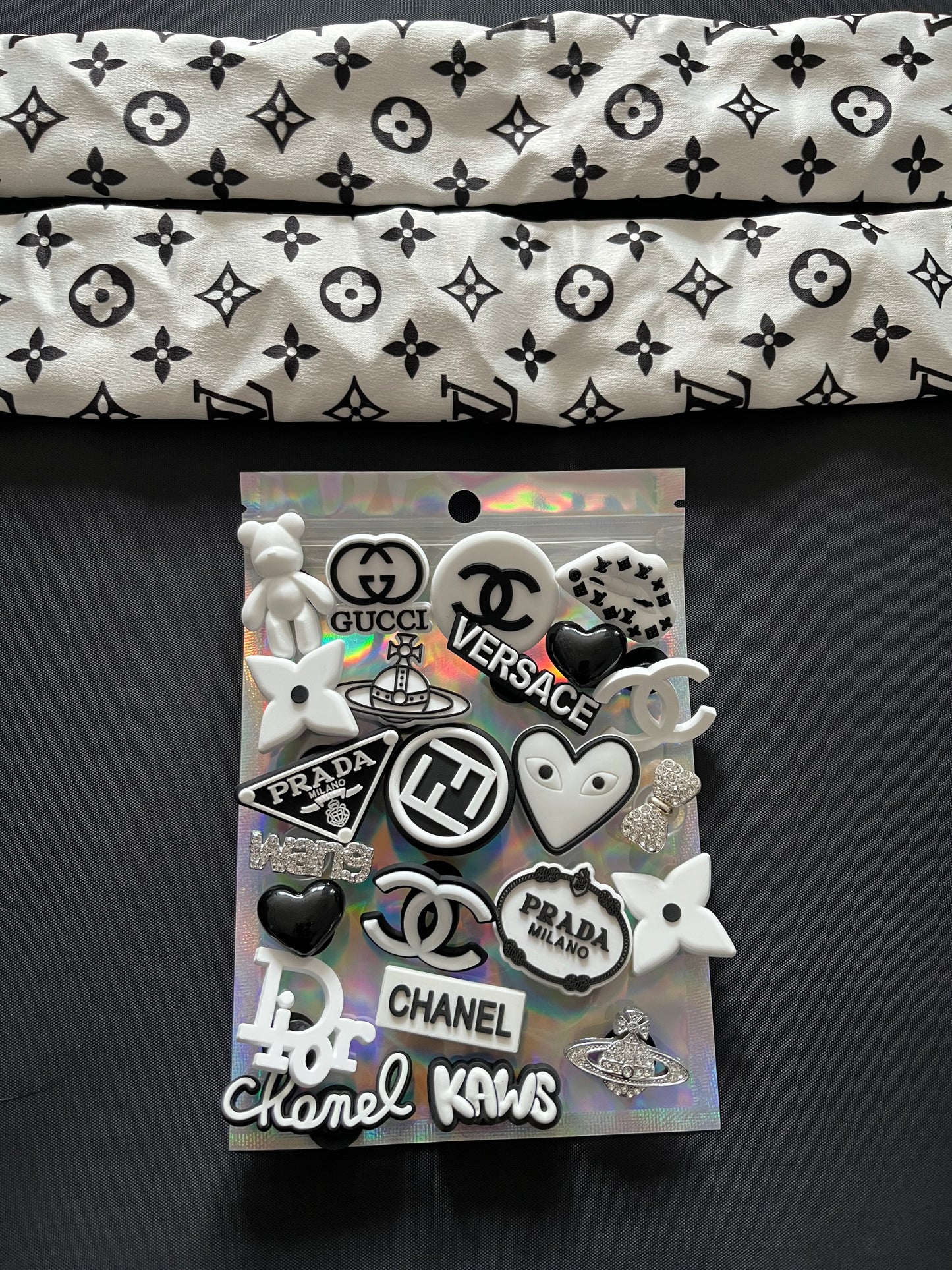 White & Black complete bundle- crocs not included