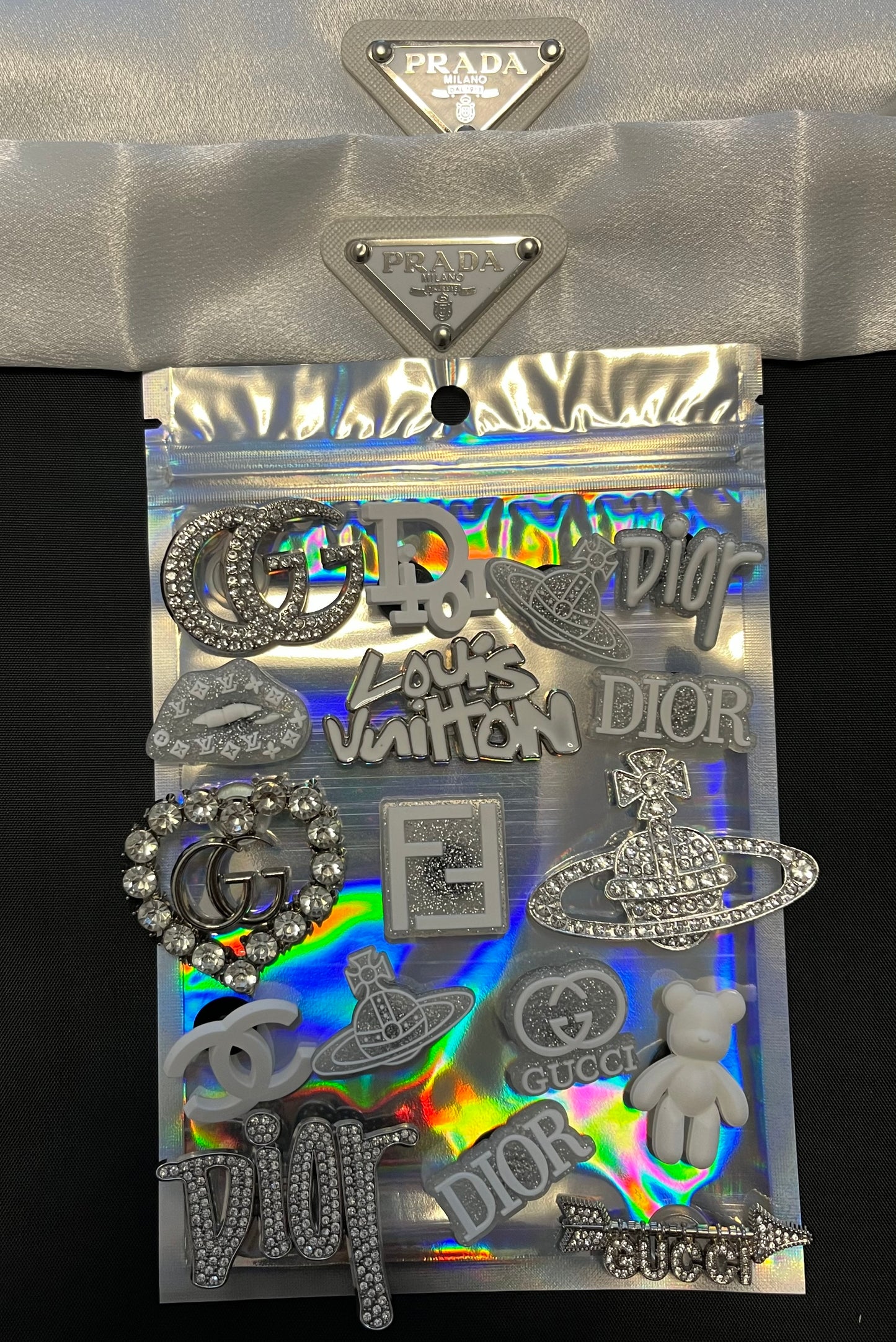 White and silver charms bundle