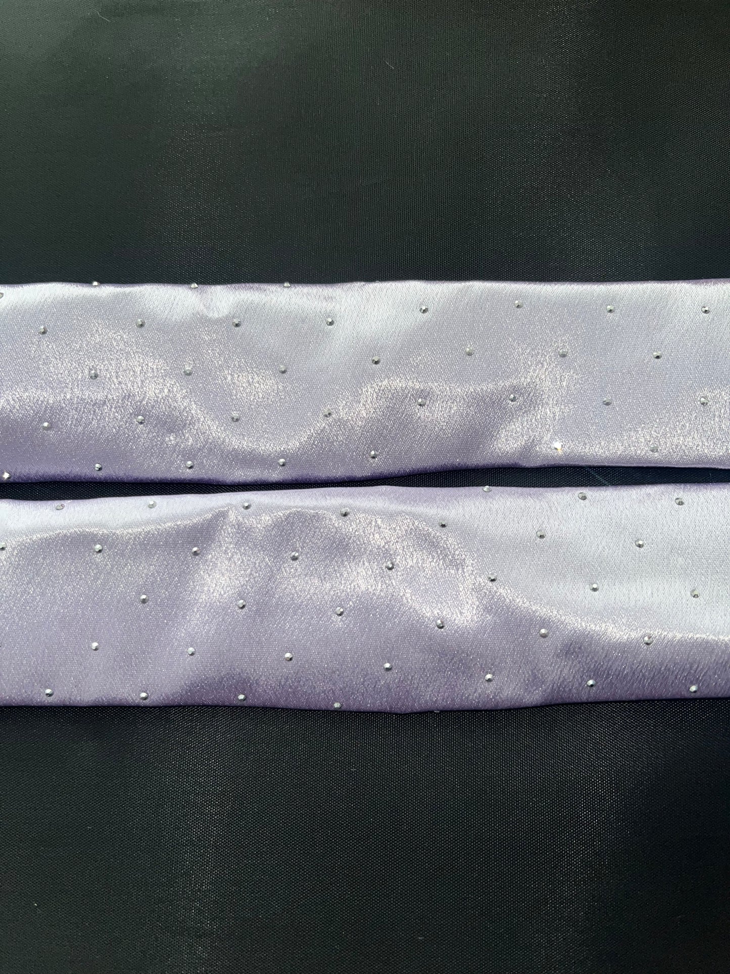 Purple plain sparkle straps set