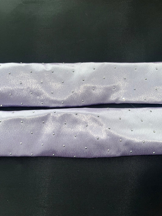Purple plain sparkle straps set