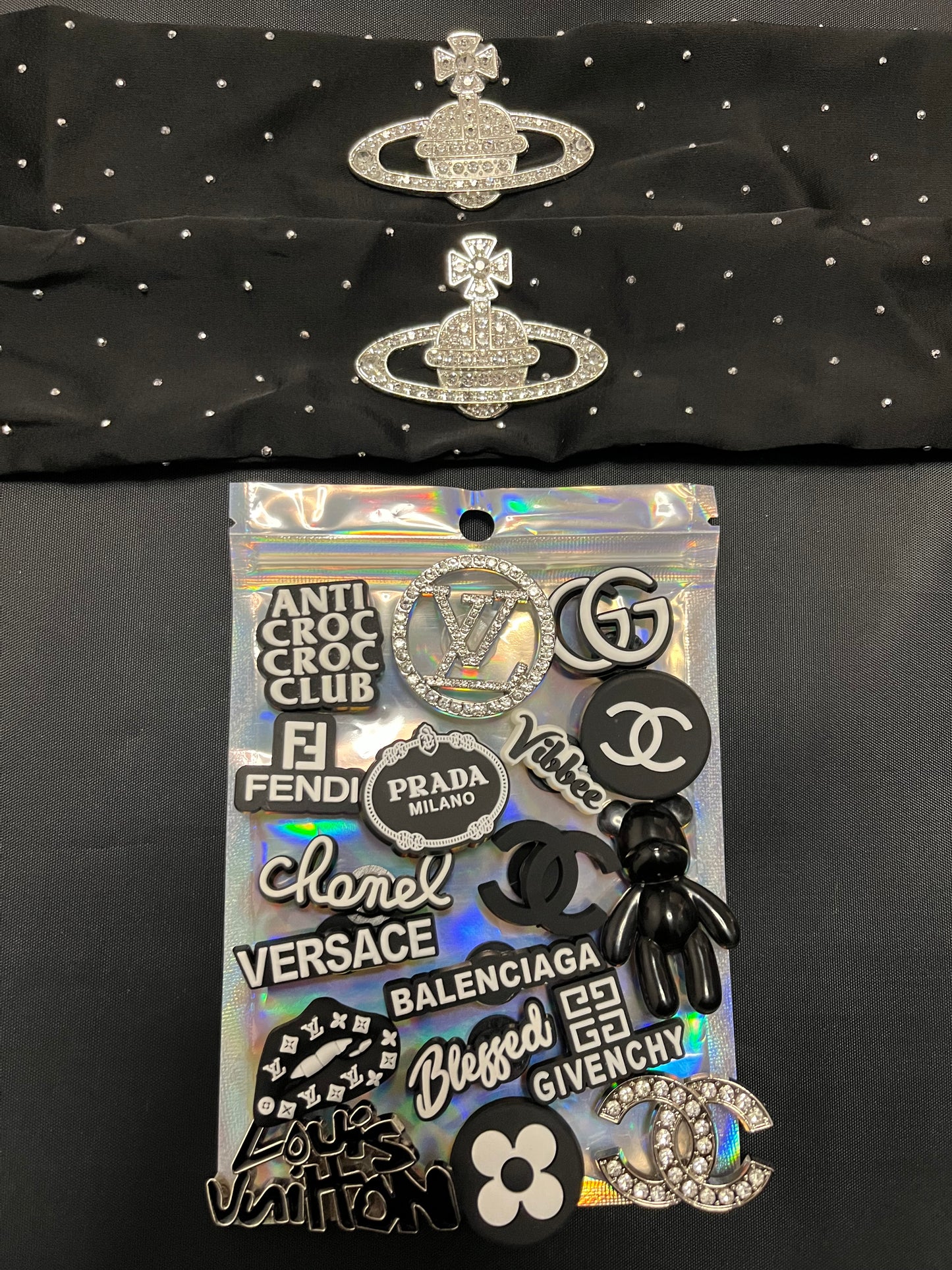 Black sparkle straps bundle