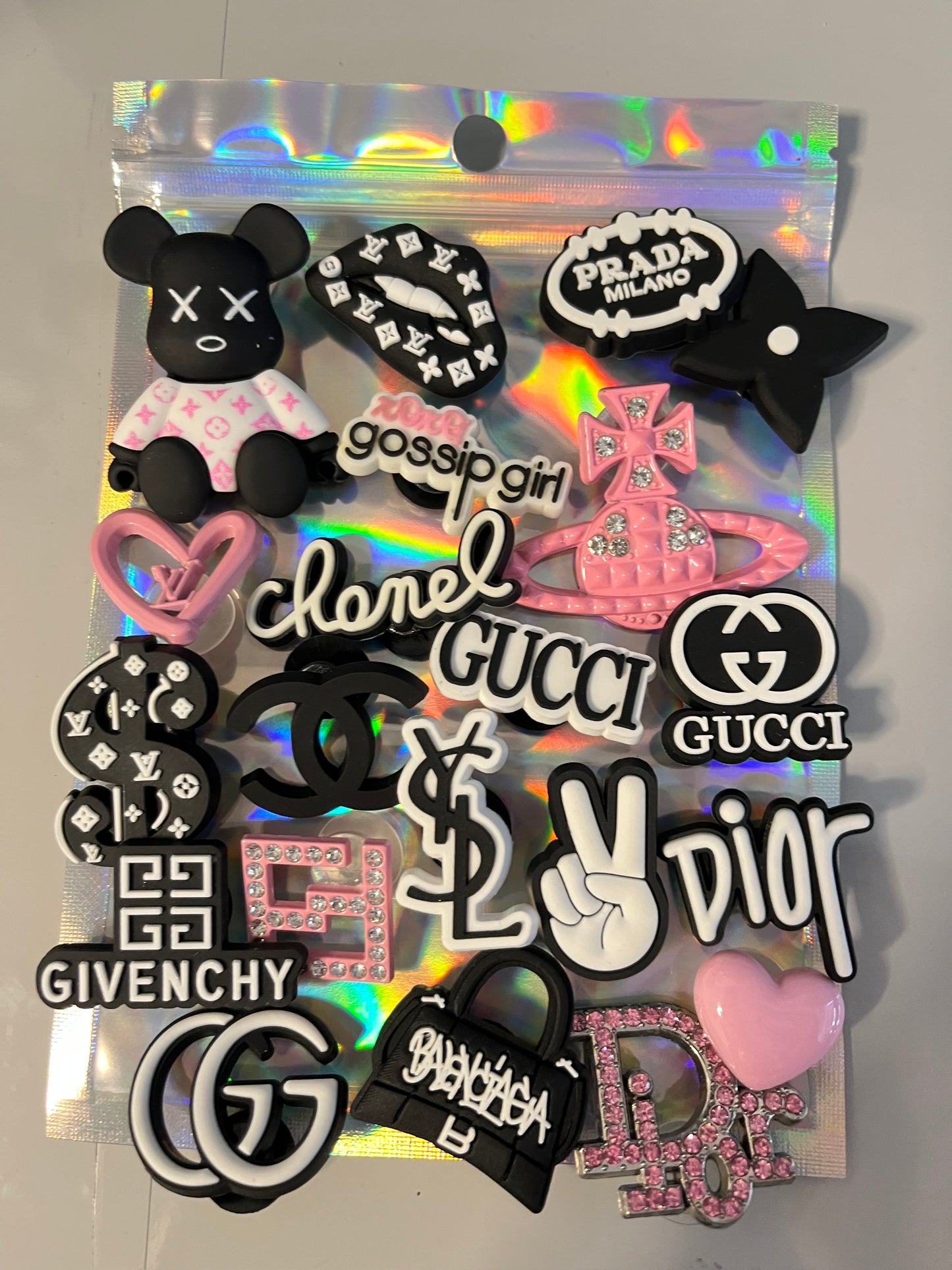 Black and pink complete charms bundle