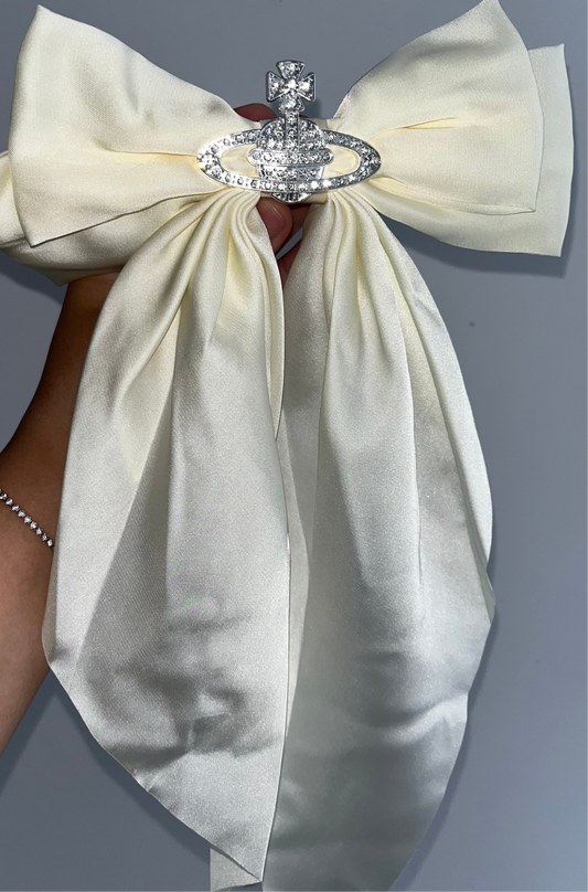 Butter yellow hair bow