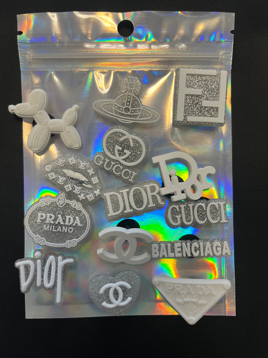 White and silver charms bundle