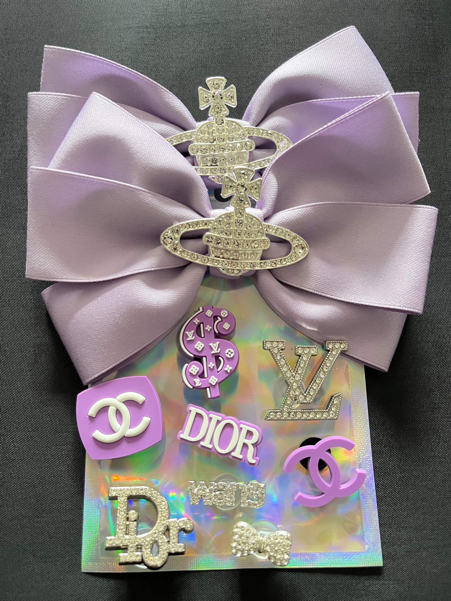 Purple Bows Bundle- crocs not included