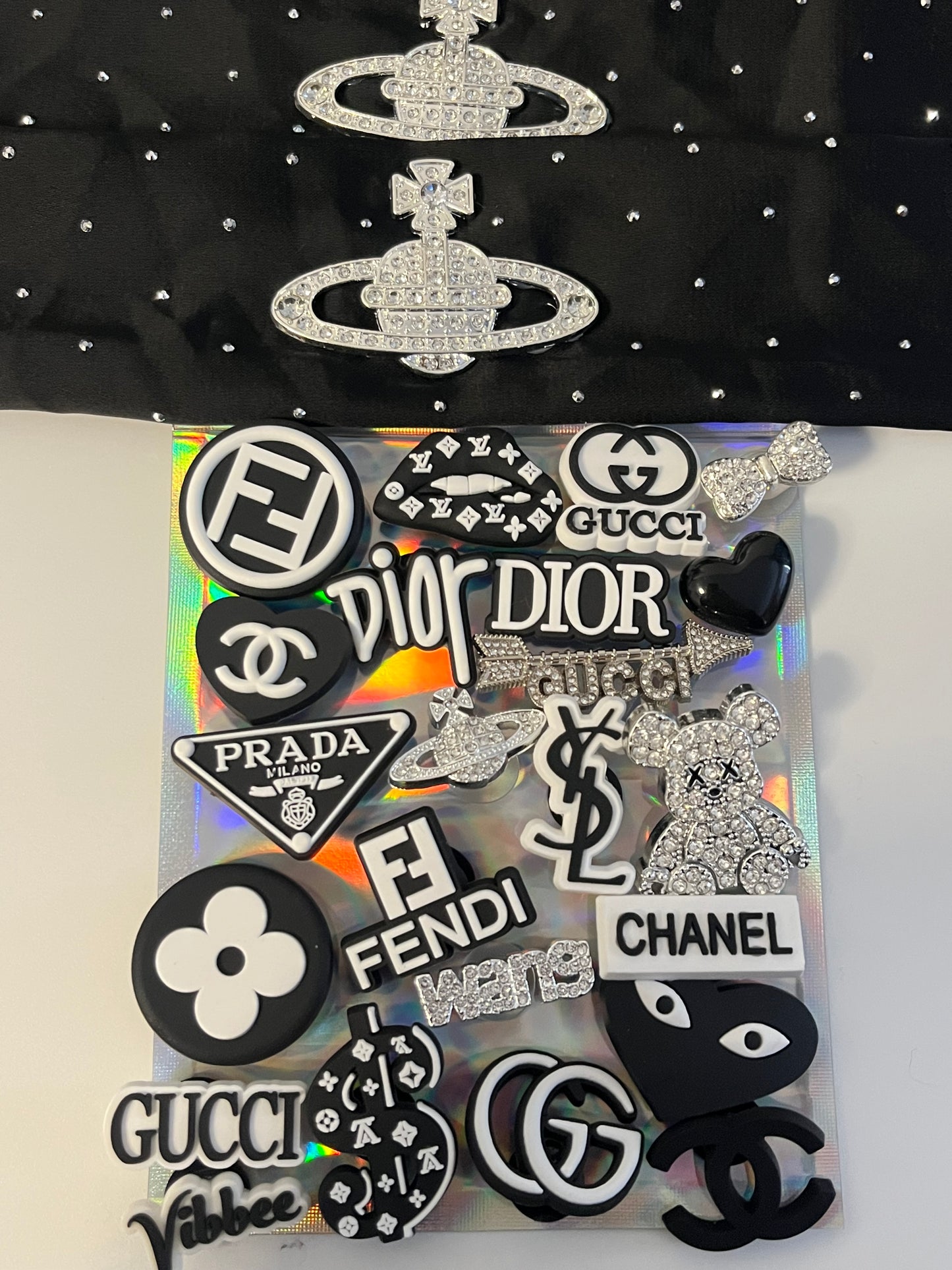 Black sparkle straps complete bundle