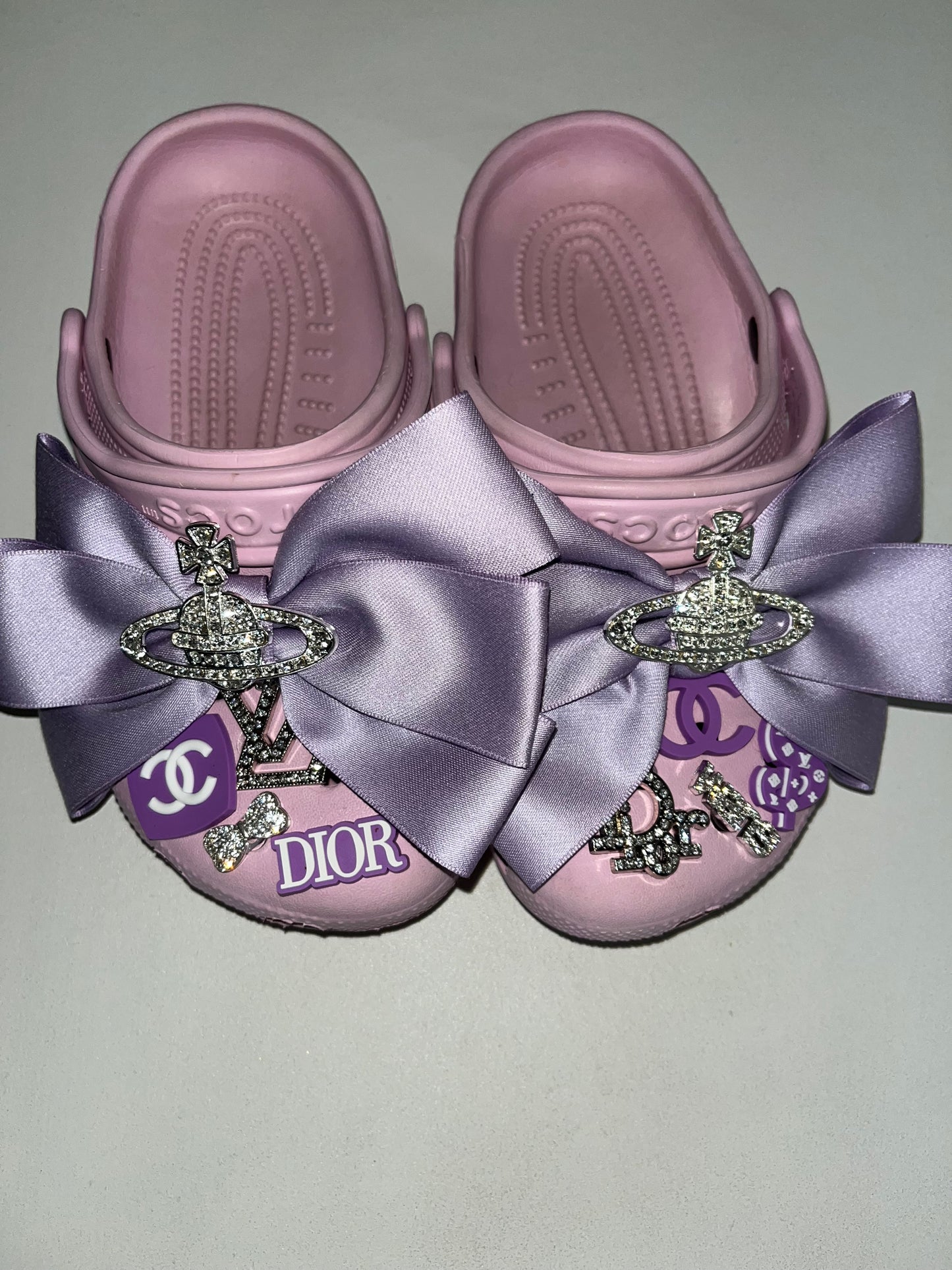 Purple Bows Bundle- crocs not included
