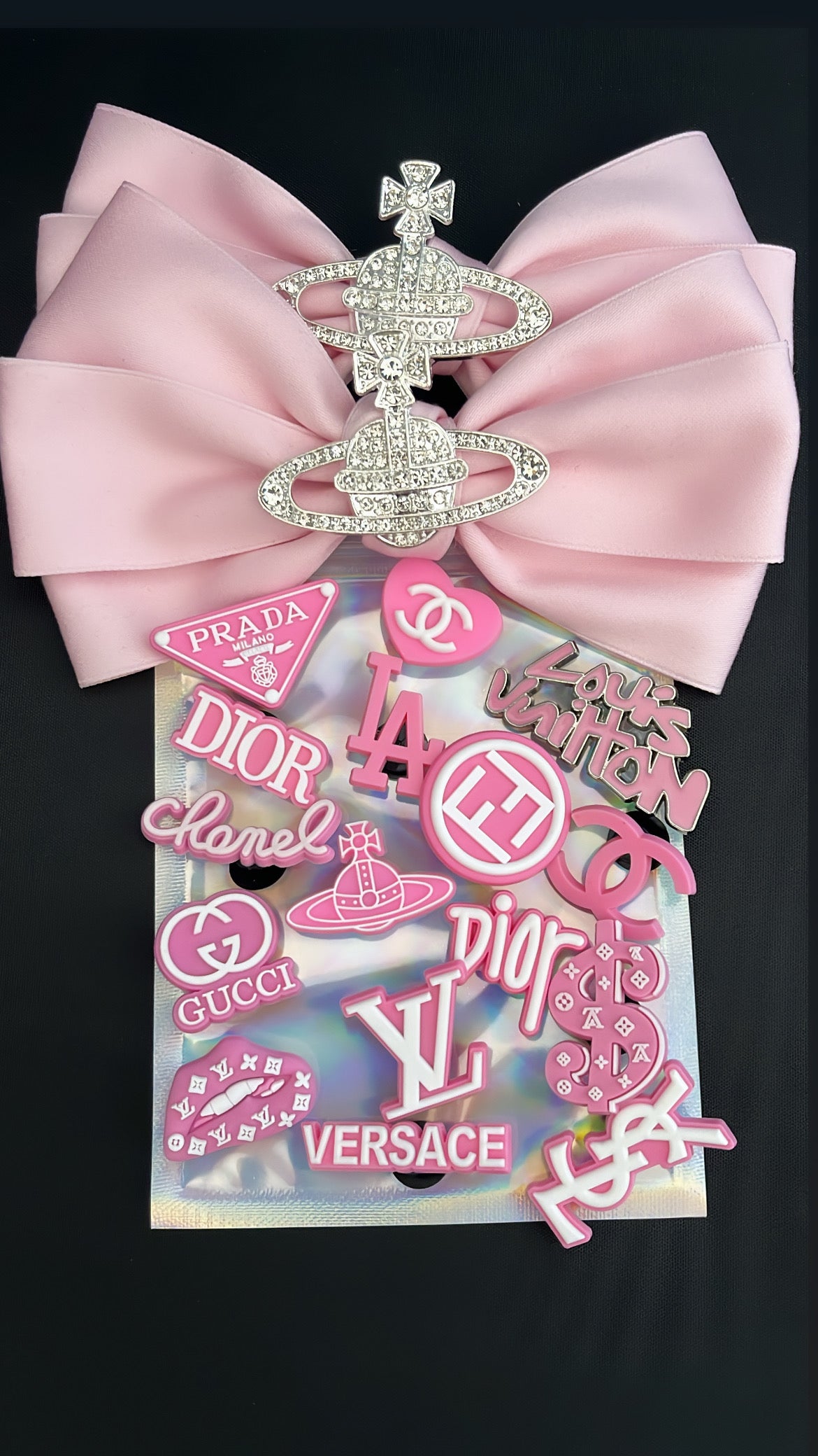 Bows and charms bundle - pink