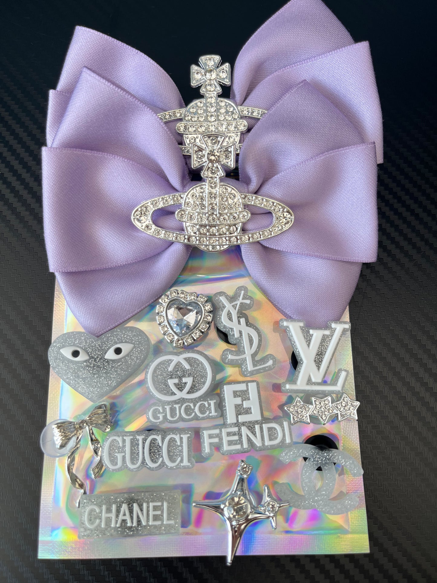 Purple and glitter bows bundle