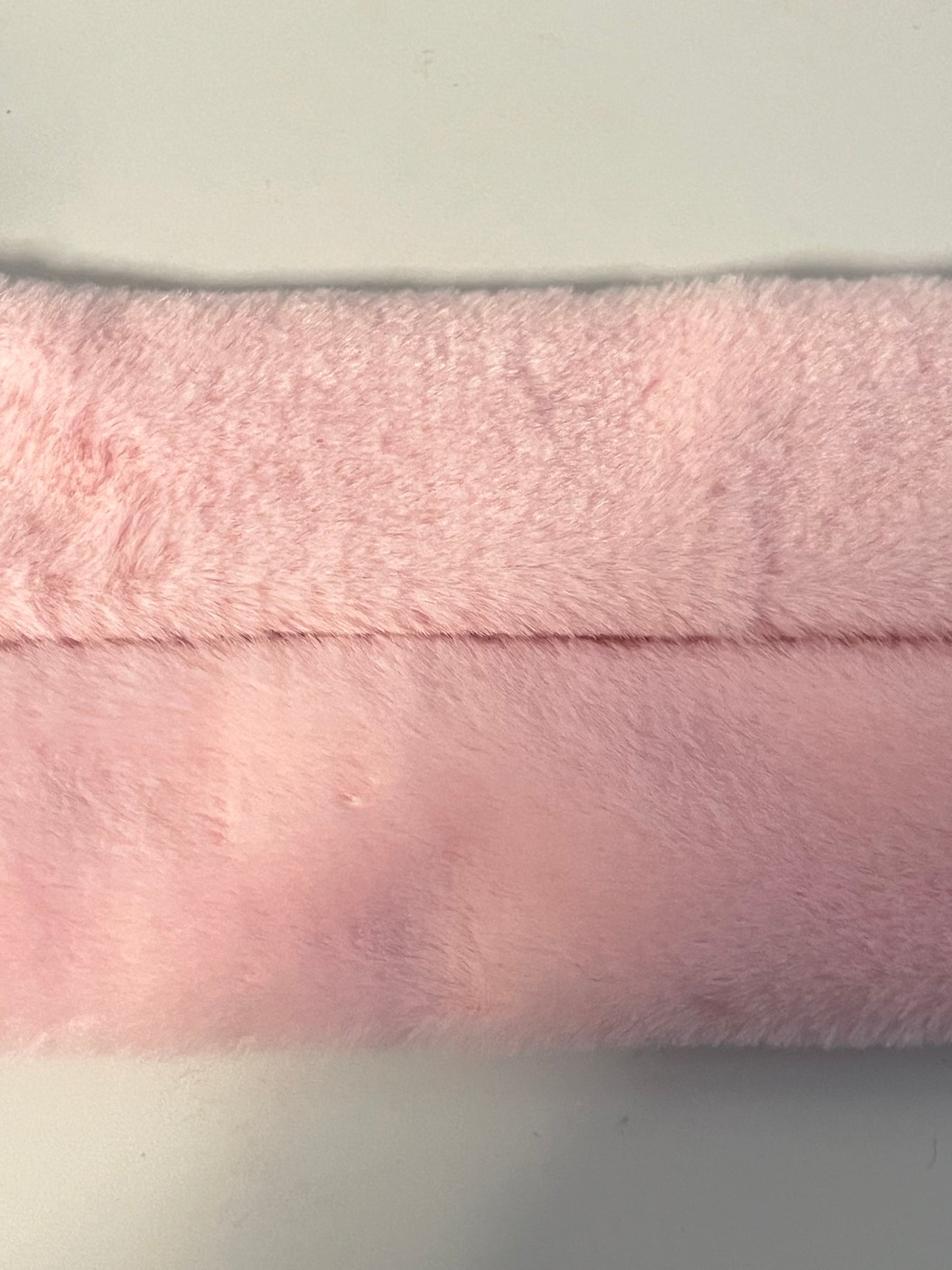 Pink fur plain straps set