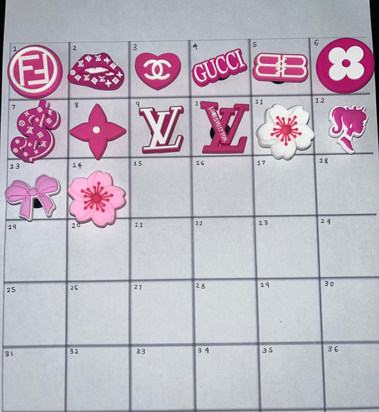 Hot pink charms
