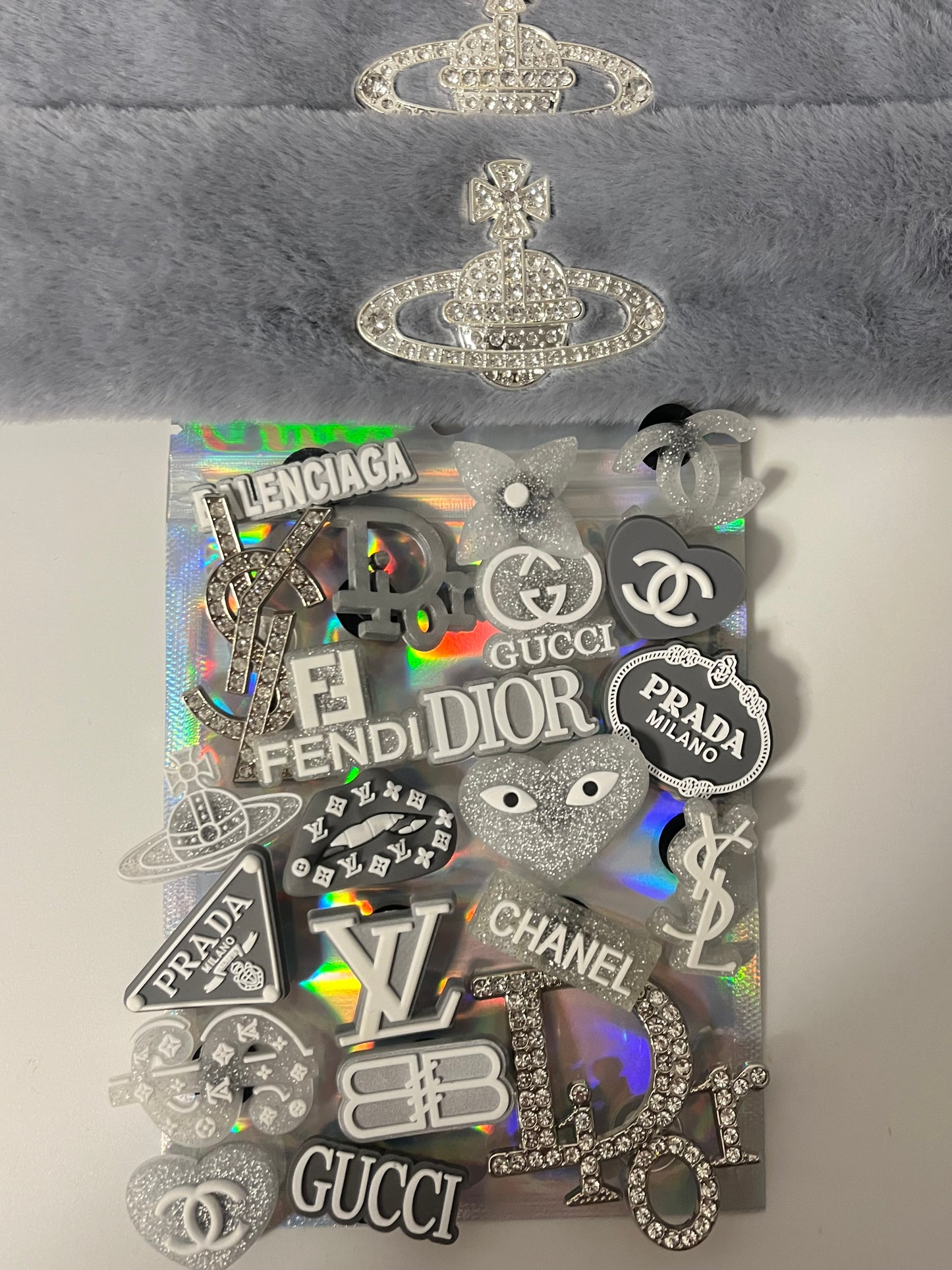 Grey complete fur straps bundle