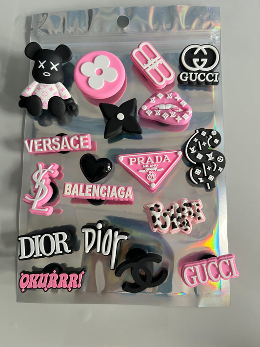 Black and pink charms bundle