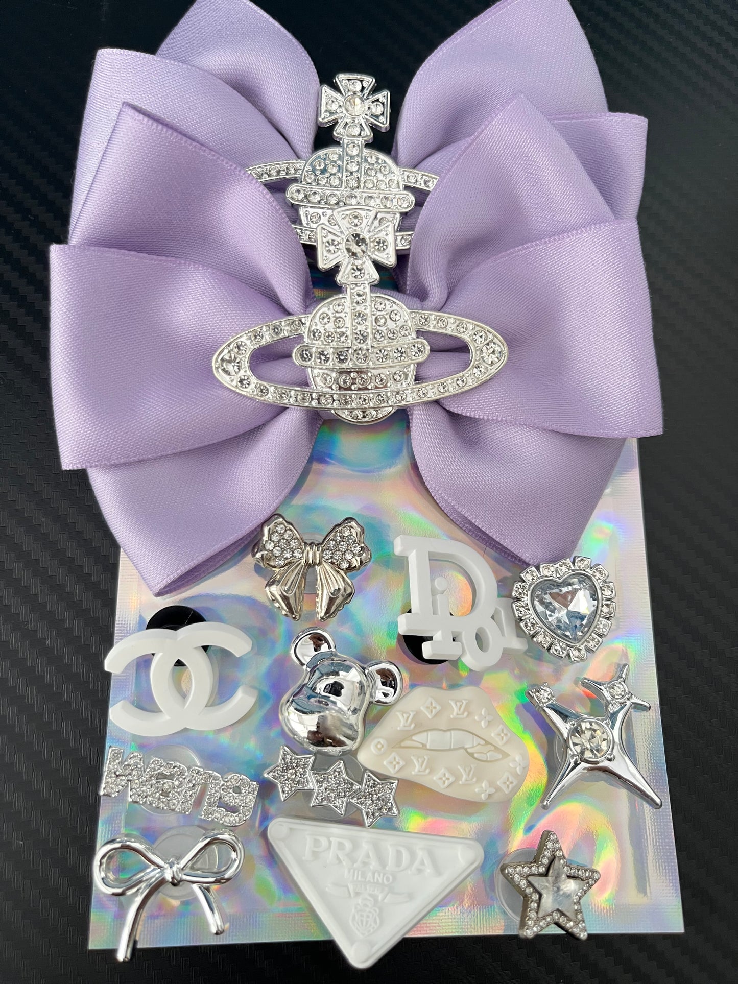 Purple and white bows bundle