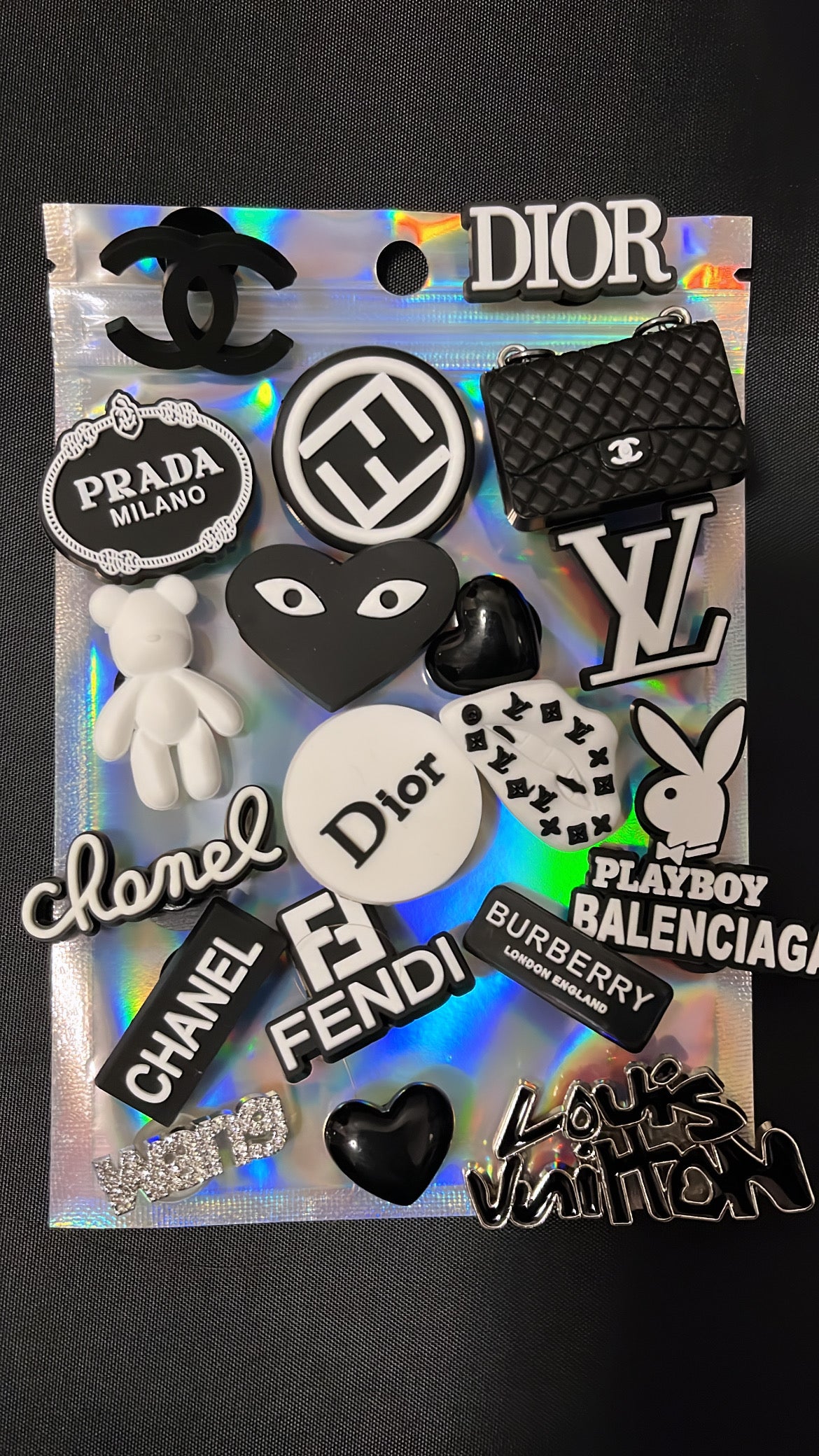 Black complete bundle - without straps (crocs not included)