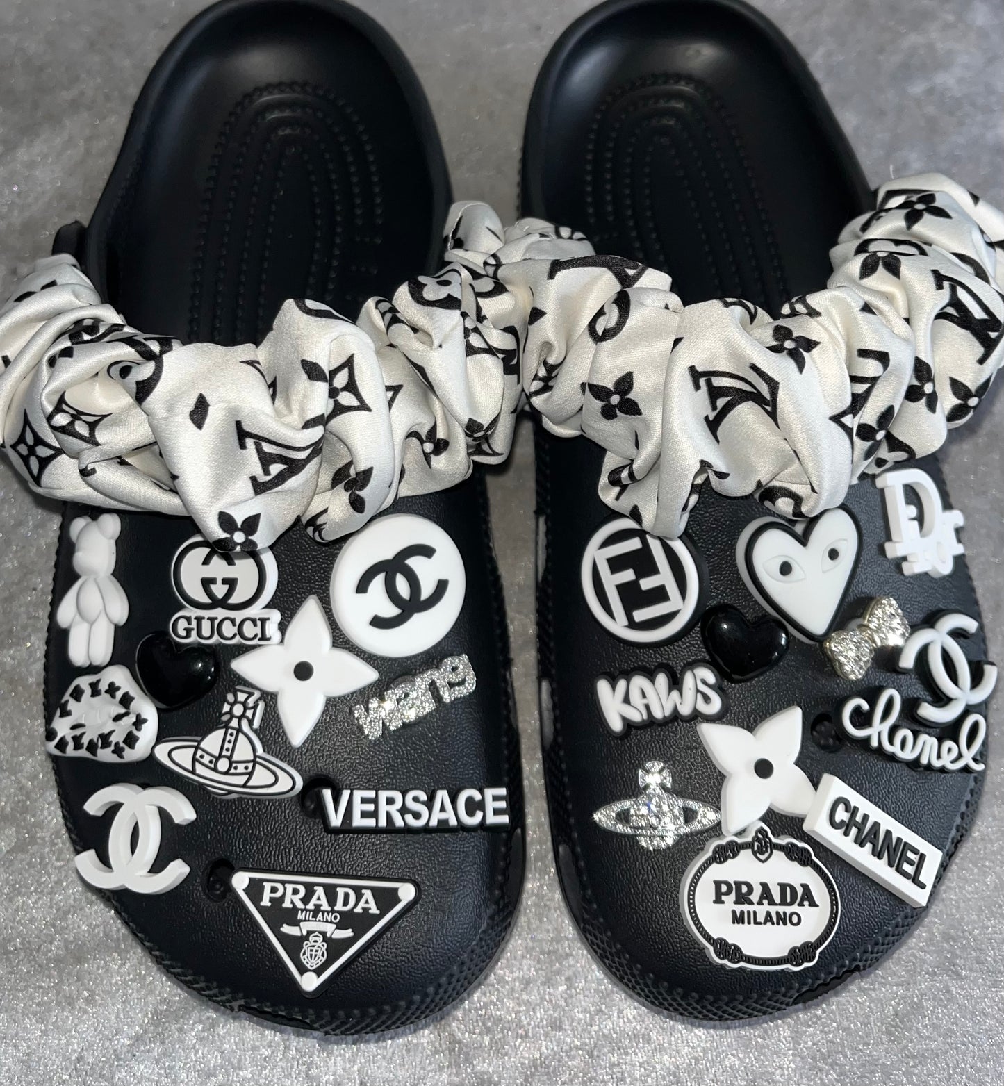 White & Black complete bundle- crocs not included