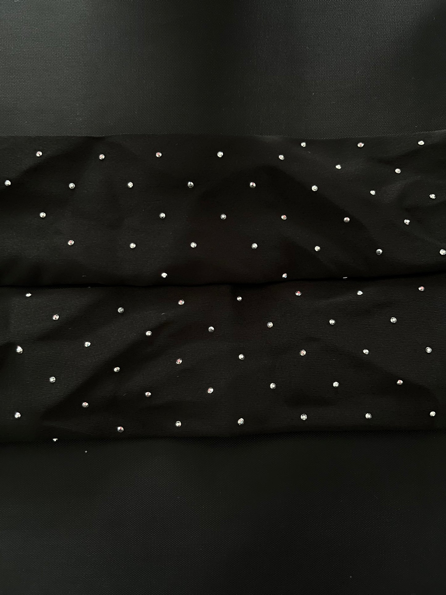 Black plain sparkle straps set