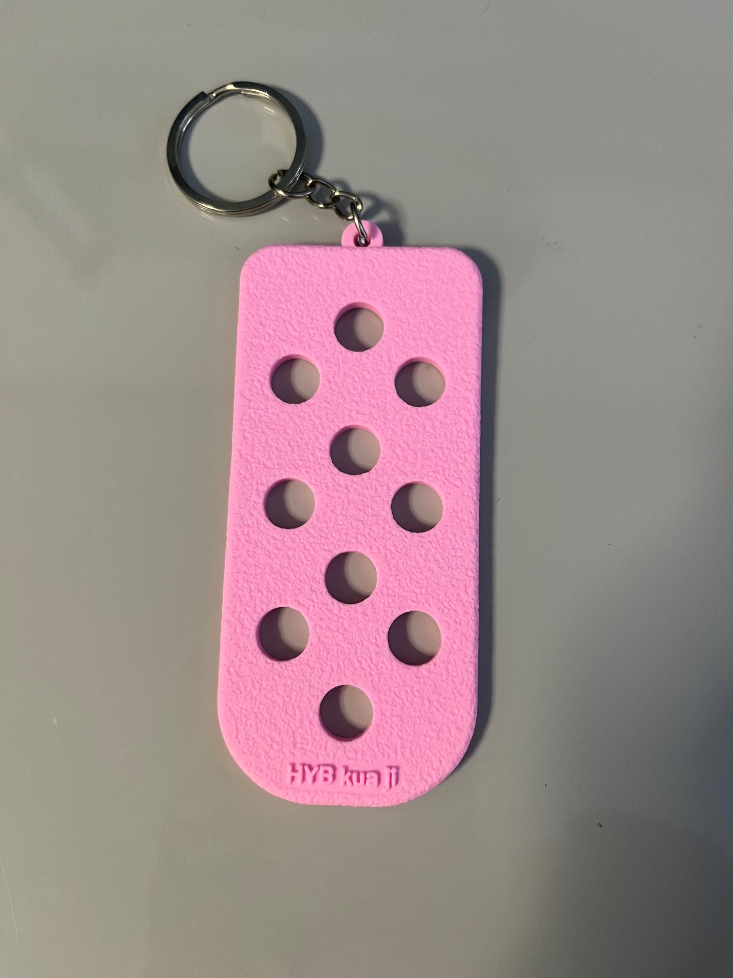 Pink charm key ring