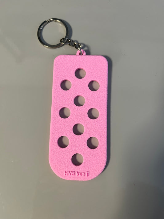 Pink charm key ring