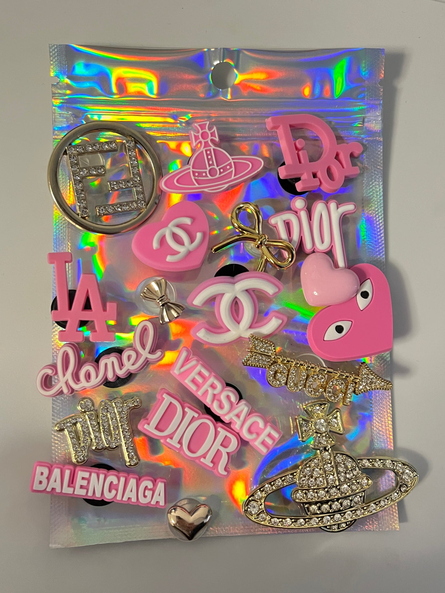 Pink and gold complete charms bundle