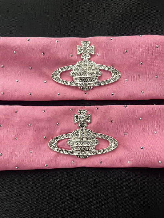 Pink sparkle planet straps set
