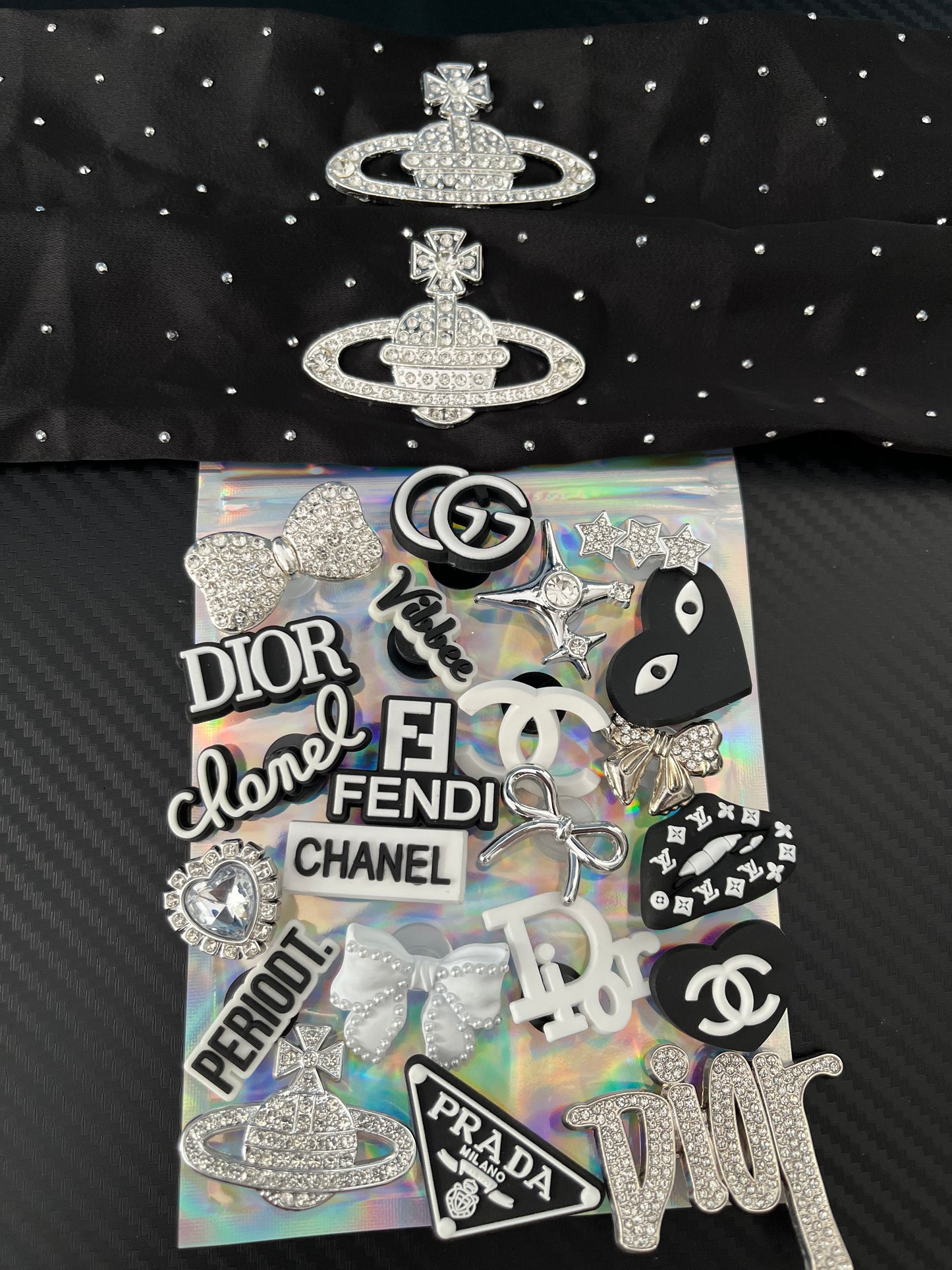 Black sparkle straps complete bundle