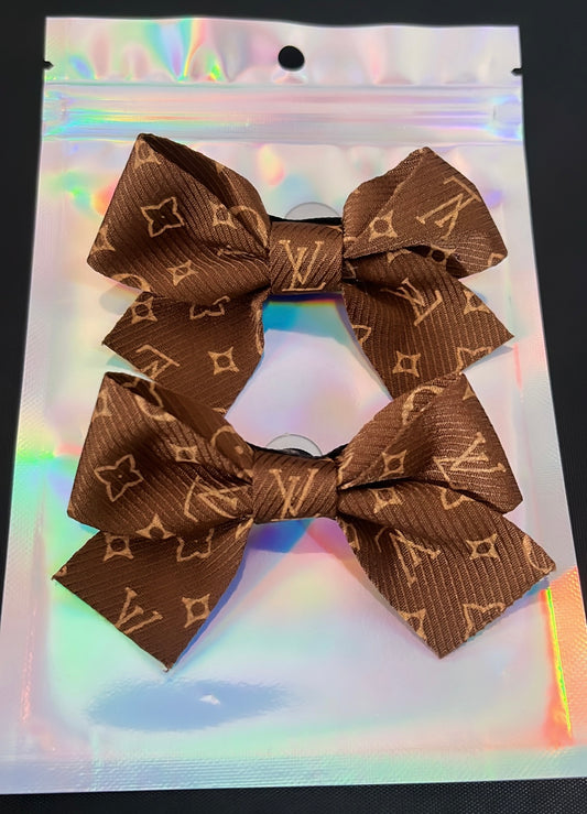 Mini brown bows set