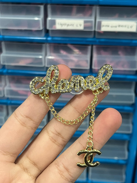 Cc gold writing charm