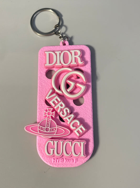 Pink charms keyring