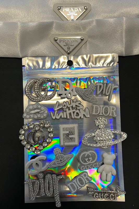 White and silver charms bundle