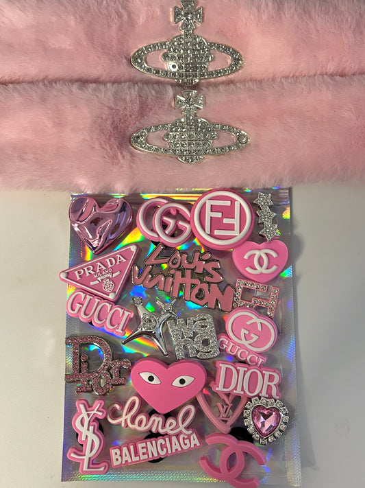 Pink complete bundle with fur straps