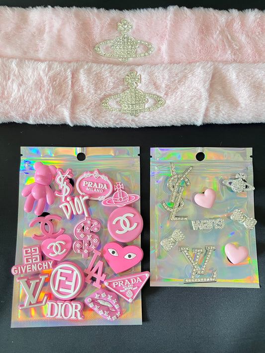 Pink bundle set- crocs not included