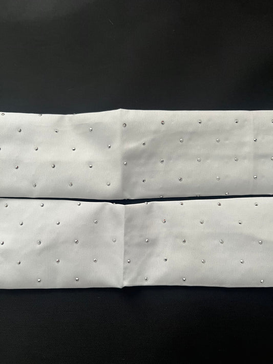 White plain sparkle straps set