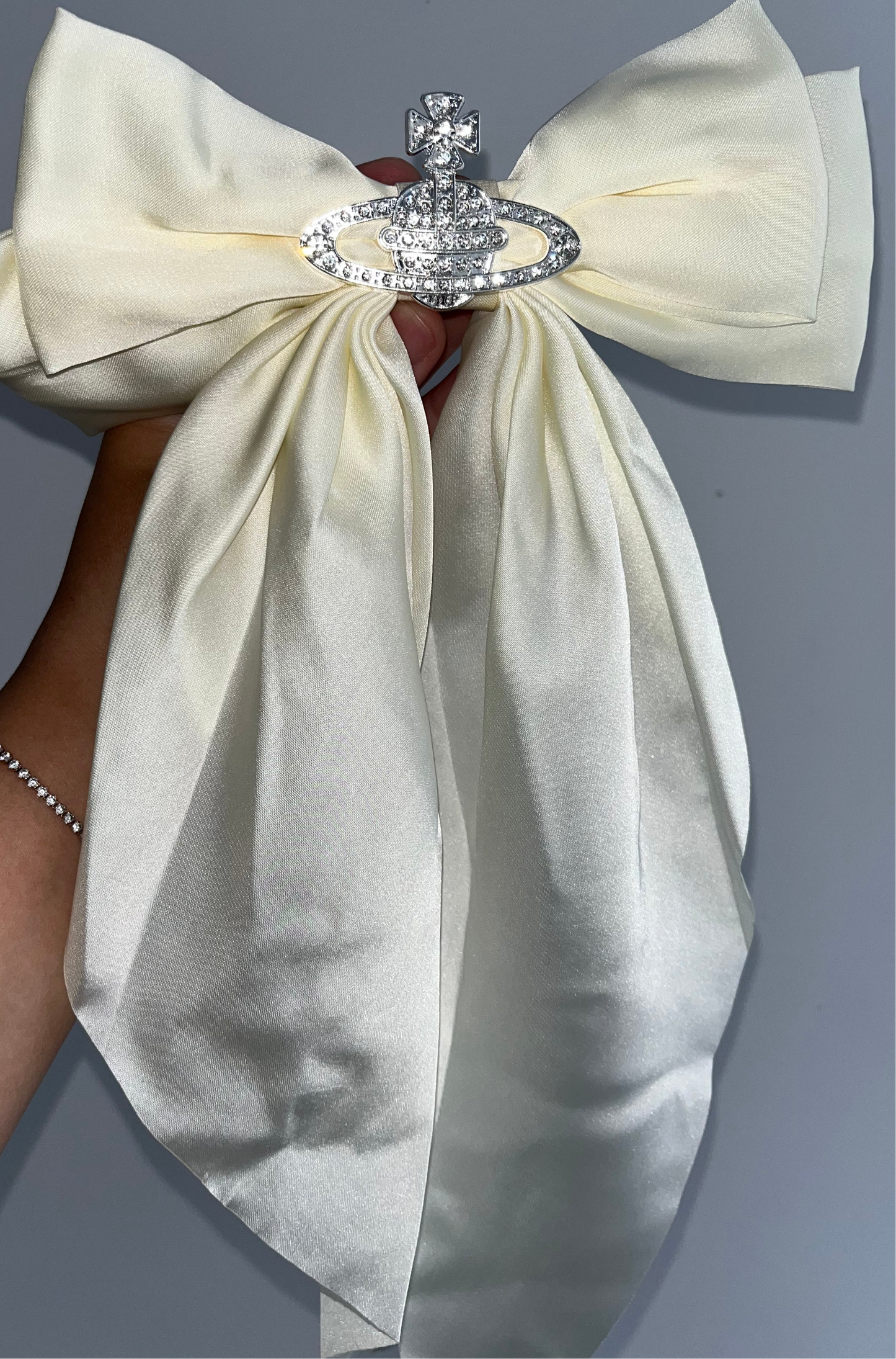 Butter yellow hair bow