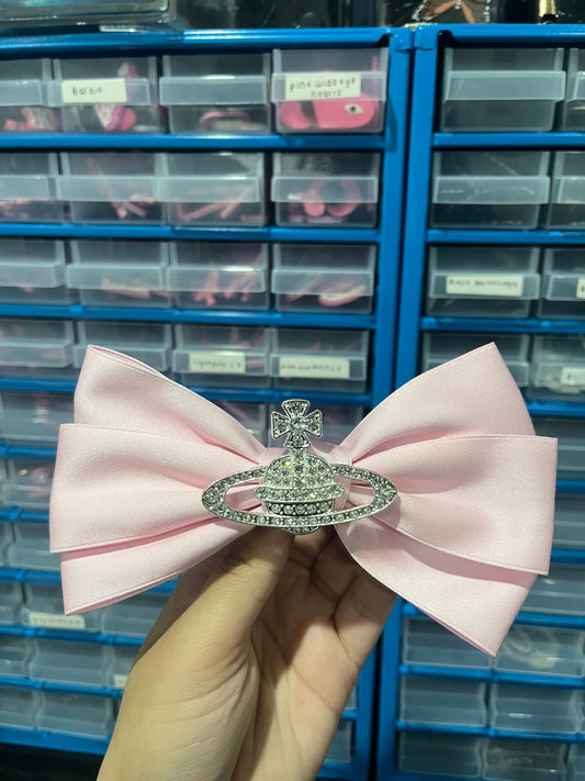 Pink croc bow