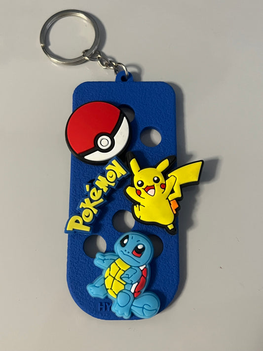 Blue pokemon keyring