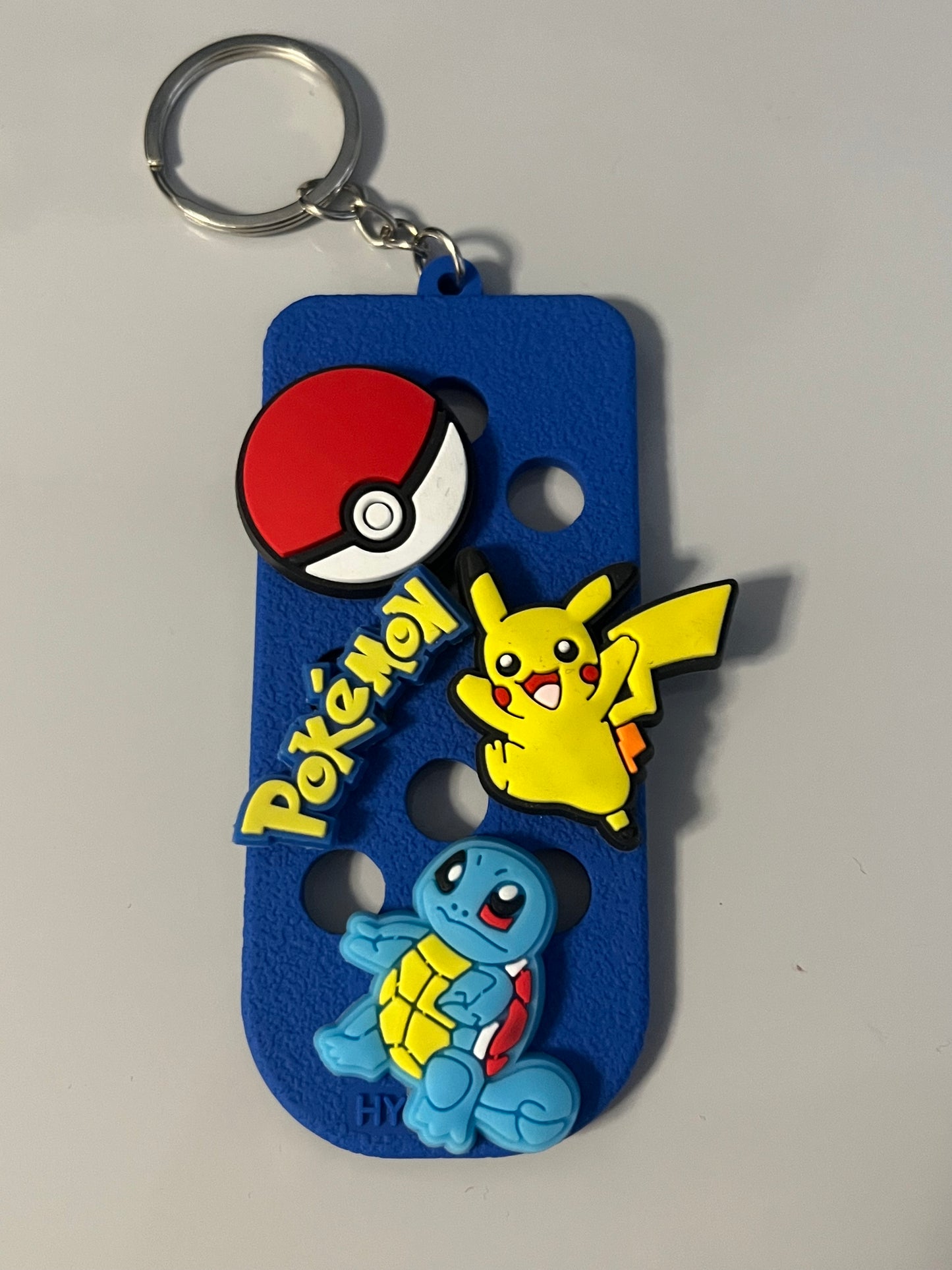 Blue pokemon keyring