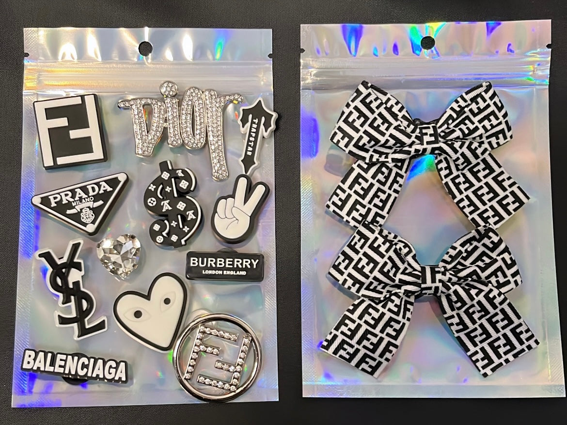 Black mini bows bundle