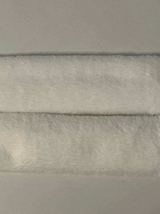 White fur plain straps set